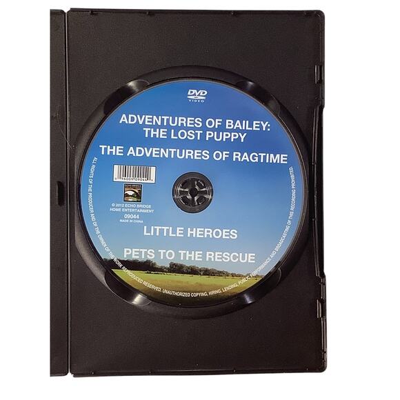 4-Movie Family Pack- Bailey, Ragtime, Little Heroes, Pets to the Rescue, EUC - Picture 3 of 5